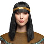 Parykk Cleopatra + pannebånd