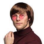 Kort Hippie Parykk Brun
