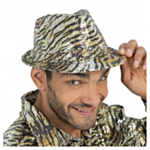 Glitter Tigerprint Fedora Gull