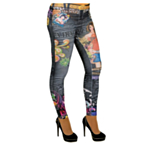 Jeggings med print
