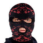 Svart blodig balaklava