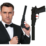 Lyddemper Lekepistol Svart