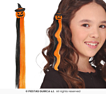 Græskar Hårextension Orange/Sort
