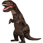 Oppblåsbart T-Rex Kostyme Brun