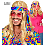 70-talls disco parykk blond med pannebånd