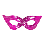Paljett øyemaske rosa