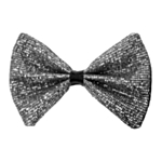 Glitter sløyfe sølv