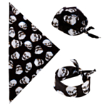 Bandana med hodeskaller svart