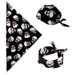 Bandana med hodeskaller svart