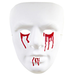 Hvit maske med blod