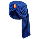 Blå turban med edelsten