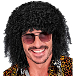 Svart Afro Parykk