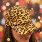 Leopardmønster Caps