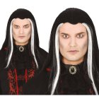 Hvitstripete Vampyr Parykk Svart