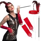 1920-talls Flapper Sett Rød