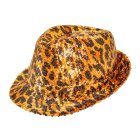 Leopardmønster Fedora Hatt