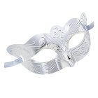Metallisk øyemaske sølv