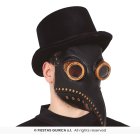 Pestdoktor Latexmaske Sort