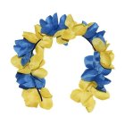 Dansk Blomster Hårbøyle Blå og Gul