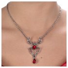 Edderkopp Halskjede Rød Juvel