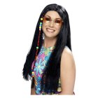 Hippieparykk Svart