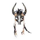 Demonisk Hodeskalle Maske Svart