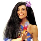 Hawaiiblomst Parykk Svart