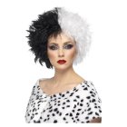 Cruella De Vil Parykk Svart og Hvit