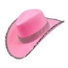 Glitter Cowboyhatt Rosa