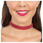 Glitter Choker Rød