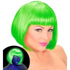 Neongrønn pageparykk