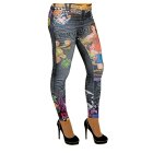 Jeggings med print