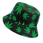 Weed Bøttehatt Svart og Grønn