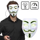 Anonymous LED-maske Hvit