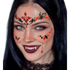 Vampyr Harlekin Ansiktssmykker Rød