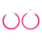 80-talls Hoops Øreringer Neonrosa