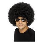 Stor Funky 70-talls Afroparykk Svart