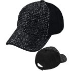 Sort Strass Kasket