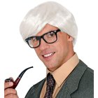 Korthåret Hvit Herreparykk