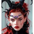 Malefica Ansiktssmykker Lilla