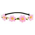 Lyserødt Blomster Hårbånd