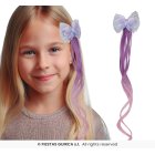 Sommerfugl Hårclips Med Lilla Hårextension