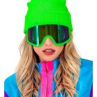 80-talls Retro Skibriller Neongrønn