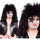 Rockestjerne Kiss Parykk Svart