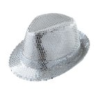 Sølv Paljett Fedora