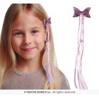 Sløjfe Hårextension Lilla/Pink