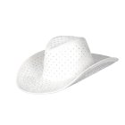 Rhinsten Cowboyhatt Hvit