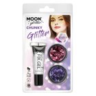 Klassisk Chunky Glitter Sminkesett Rosa og Lilla