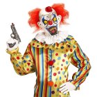 Horror klovn latexmaske med hår og hatt