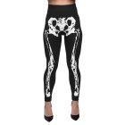 Skjelett Leggings Svart Hvit